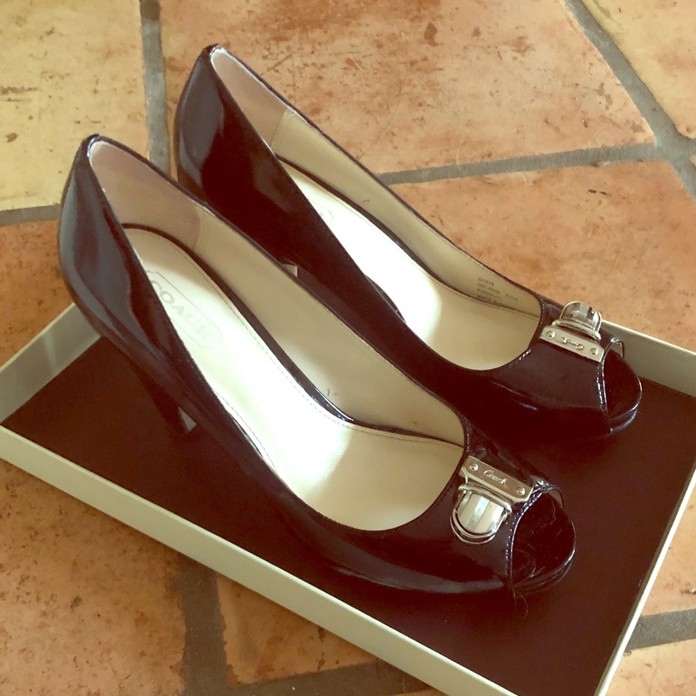 COACH black heels size 5.5